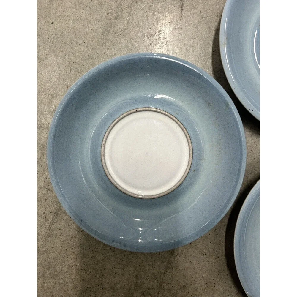 Denby Blue Castile Saucers - Set Of 3.